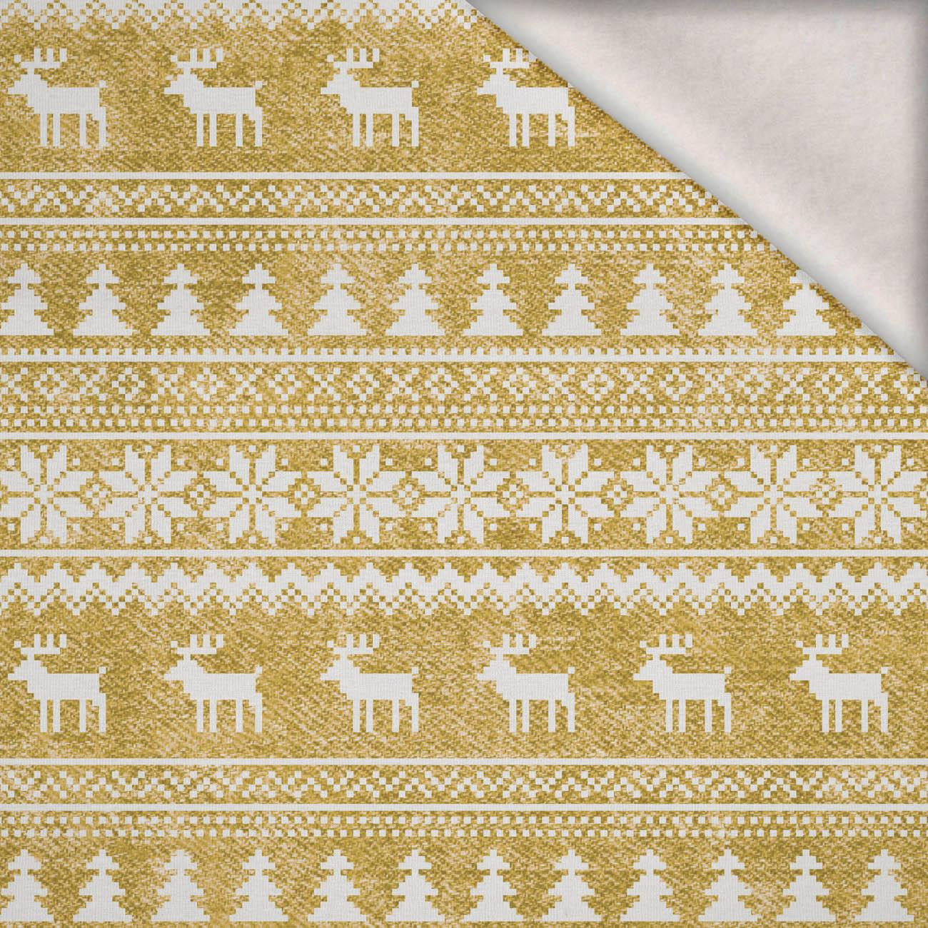 REINDEERS PAT. 2 / ACID WASH GOLD  - brushed knitwear with elastane ITY