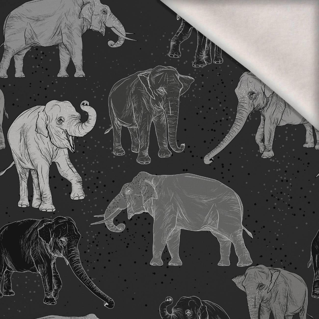 ELEPHANTS - brushed knitwear with elastane ITY ELEPHANTS - brushed knitwear with elastane ITY