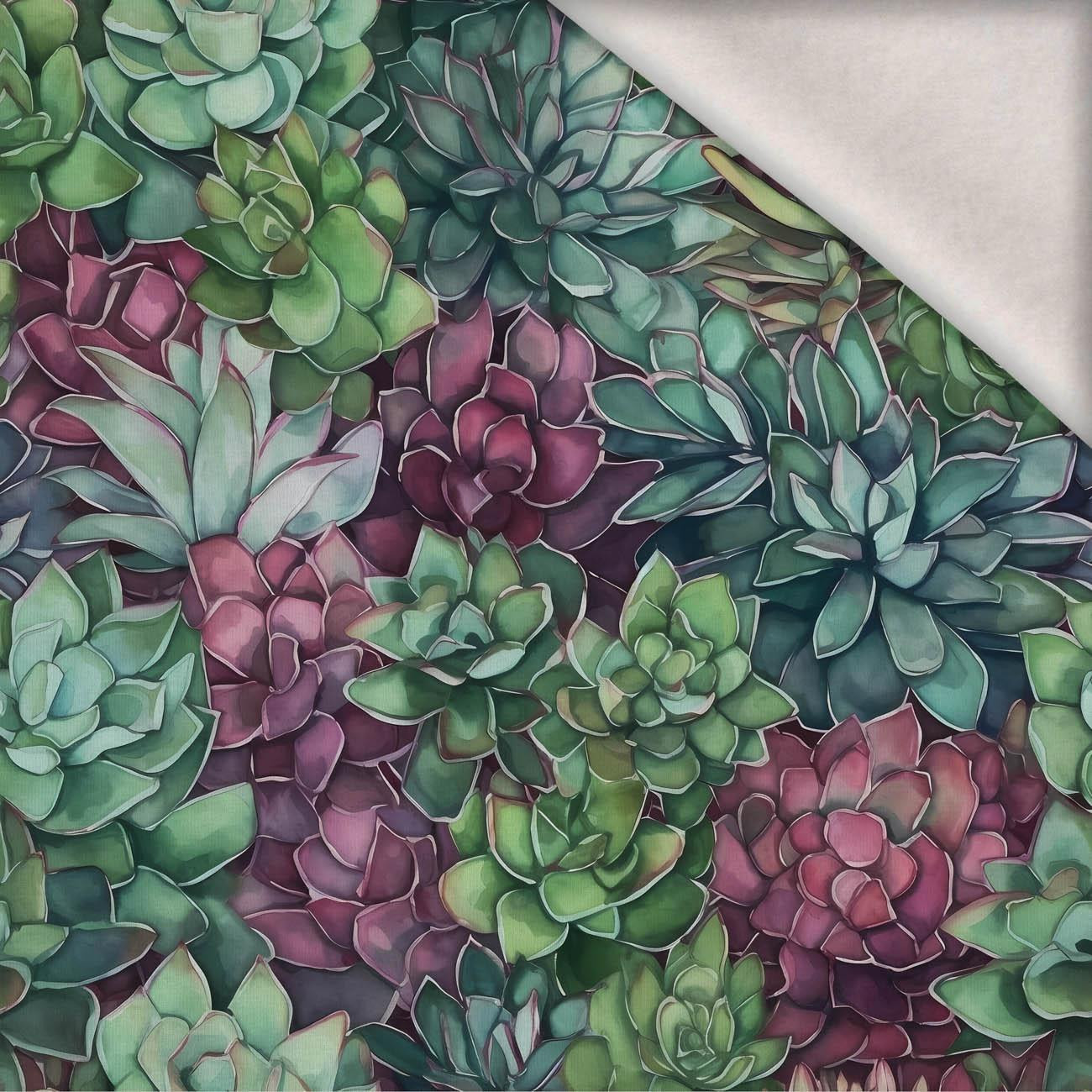 SUCCULENT PLANTS PAT. 3 - brushed knitwear with elastane ITY SUCCULENT PLANTS PAT. 3 - brushed knitwear with elastane ITY