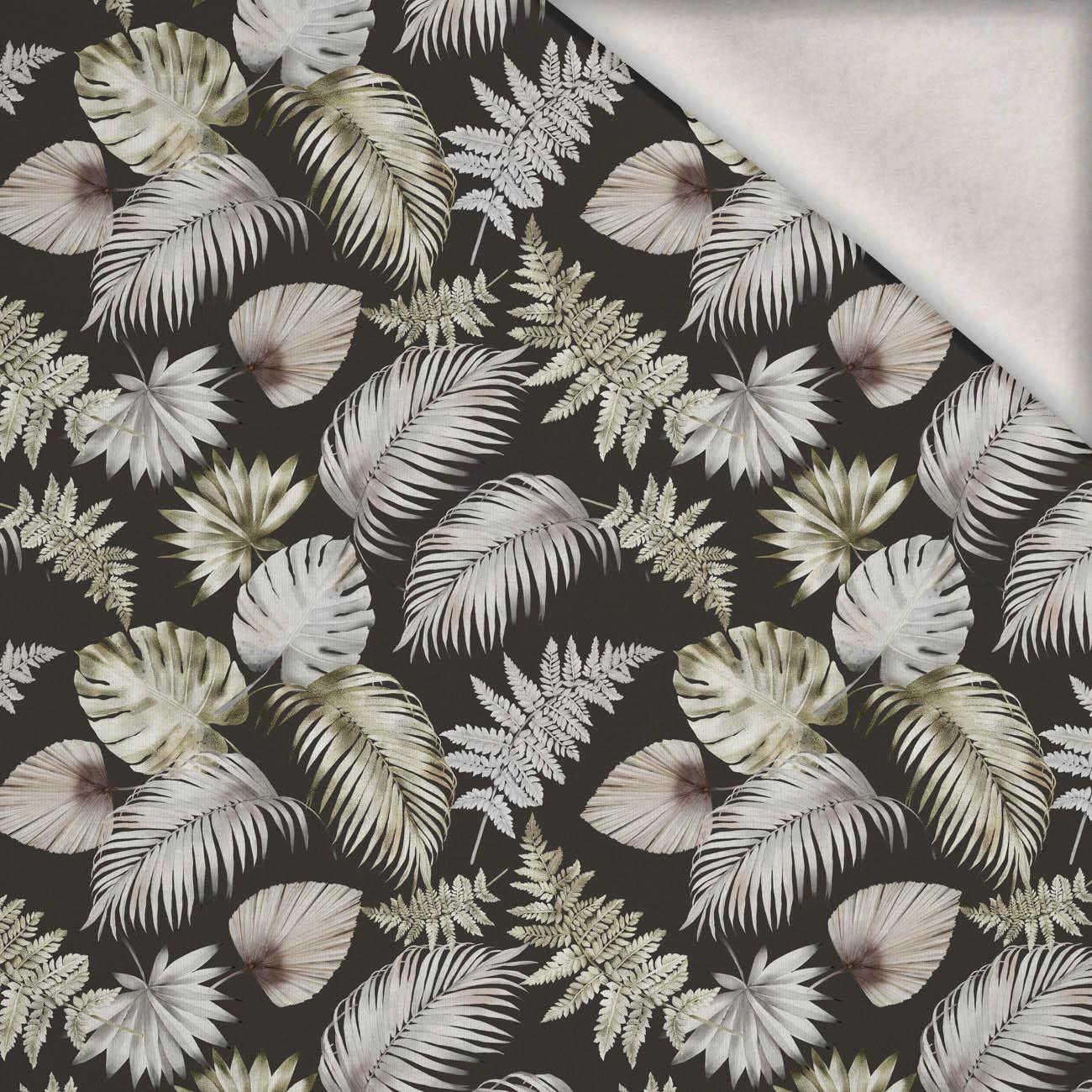 TROPICAL LEAVES - brushed knitwear with elastane ITY