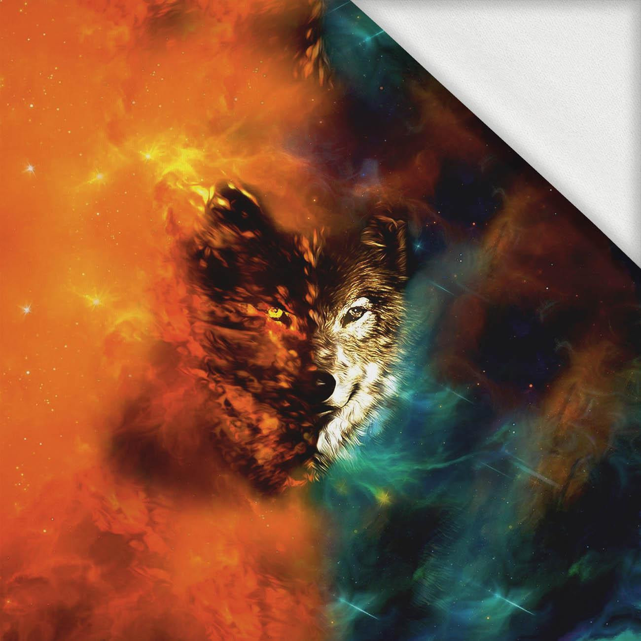 WOLF / galaxy -  PANEL (60cm x 50cm) looped knit fabric with elastane ITY