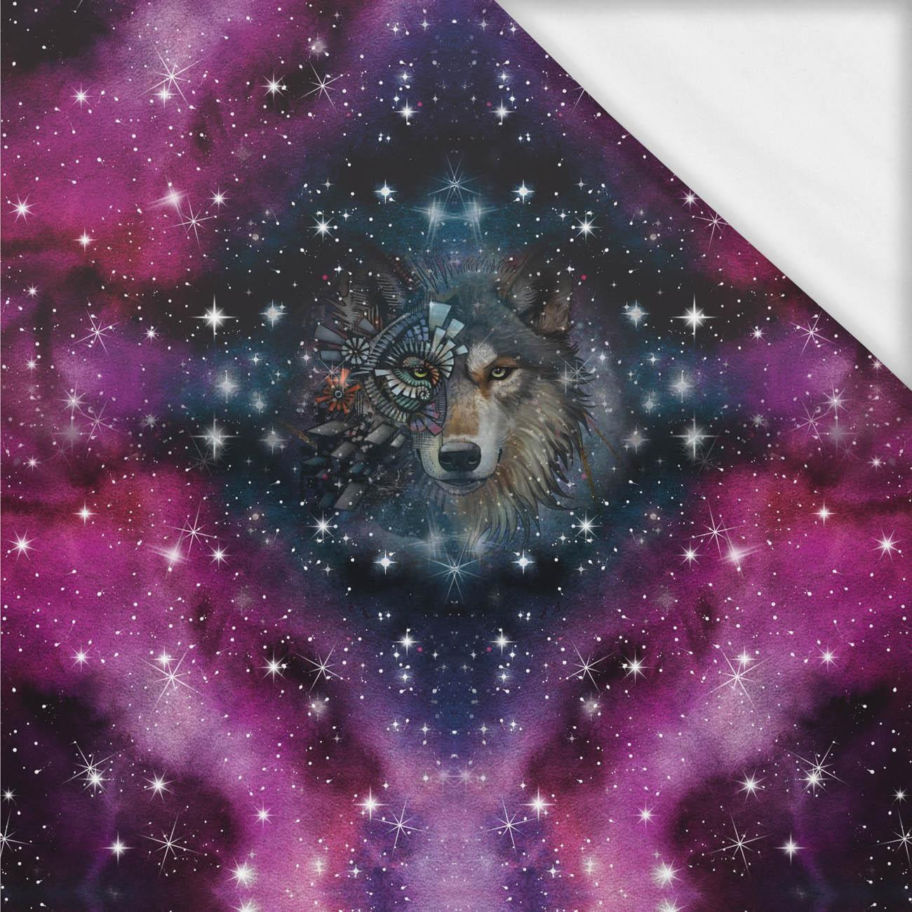 WOLF / WATERCOLOR GALAXY PAT. 8 -  PANEL (60cm x 50cm) SINGLE JERSEY ITY