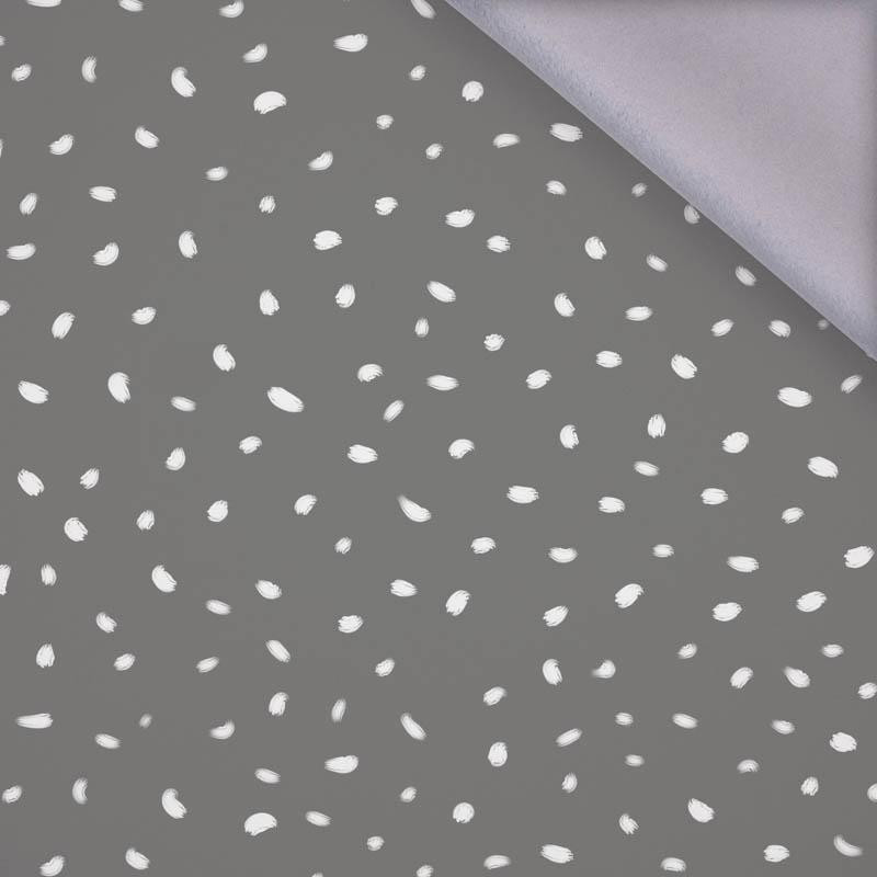 WHITE TRACES / dark grey (MAGICAL CHRISTMAS FOREST) - softshell