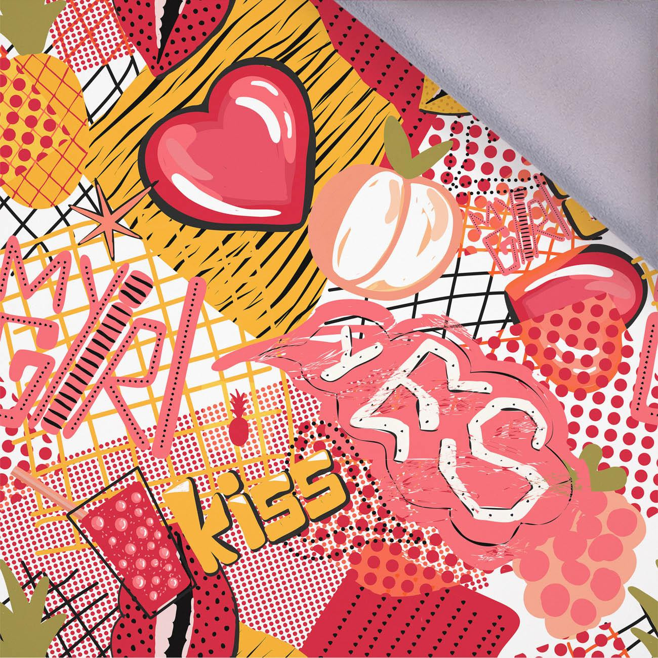 GRAFFITI HEARTS / white - softshell