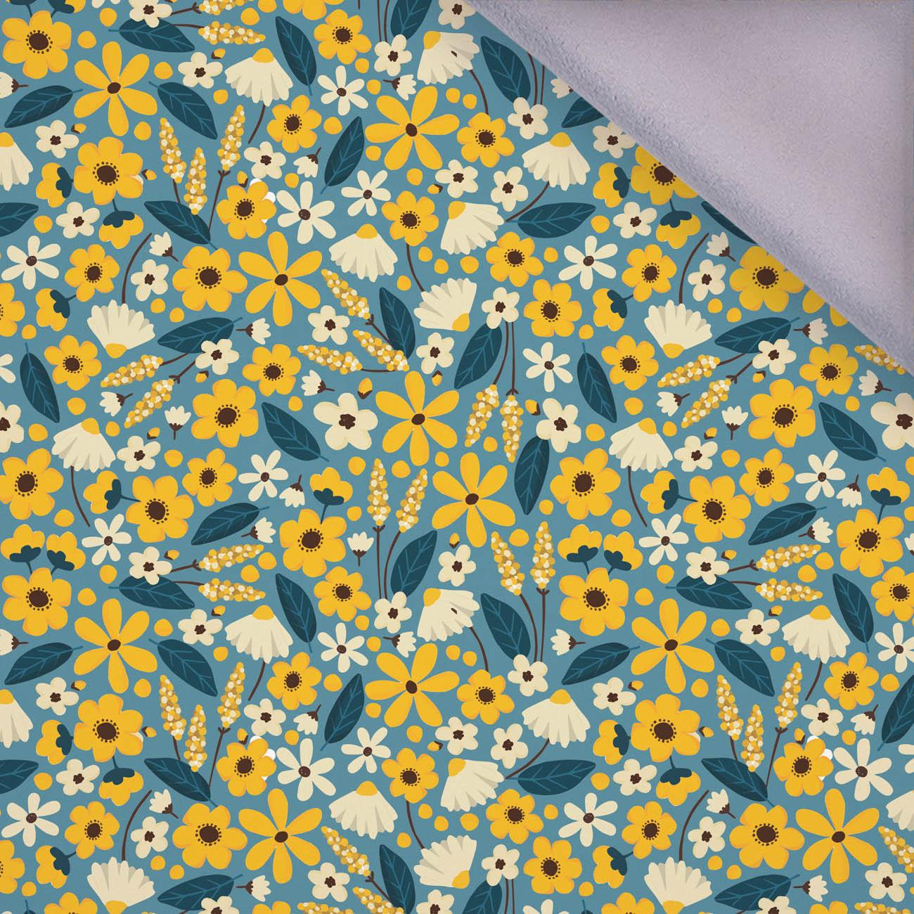 SMALL FLOWERS pat. 2 / blue - softshell
