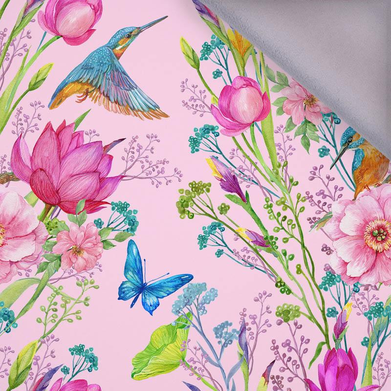 KINGFISHERS AND BUTTERFLIES (KINGFISHERS IN THE MEADOW) / pink - softshell