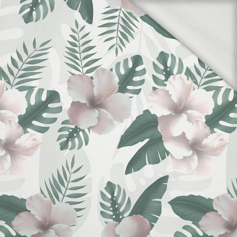 HIBISCUS Pat. 2 / white - looped knit fabric