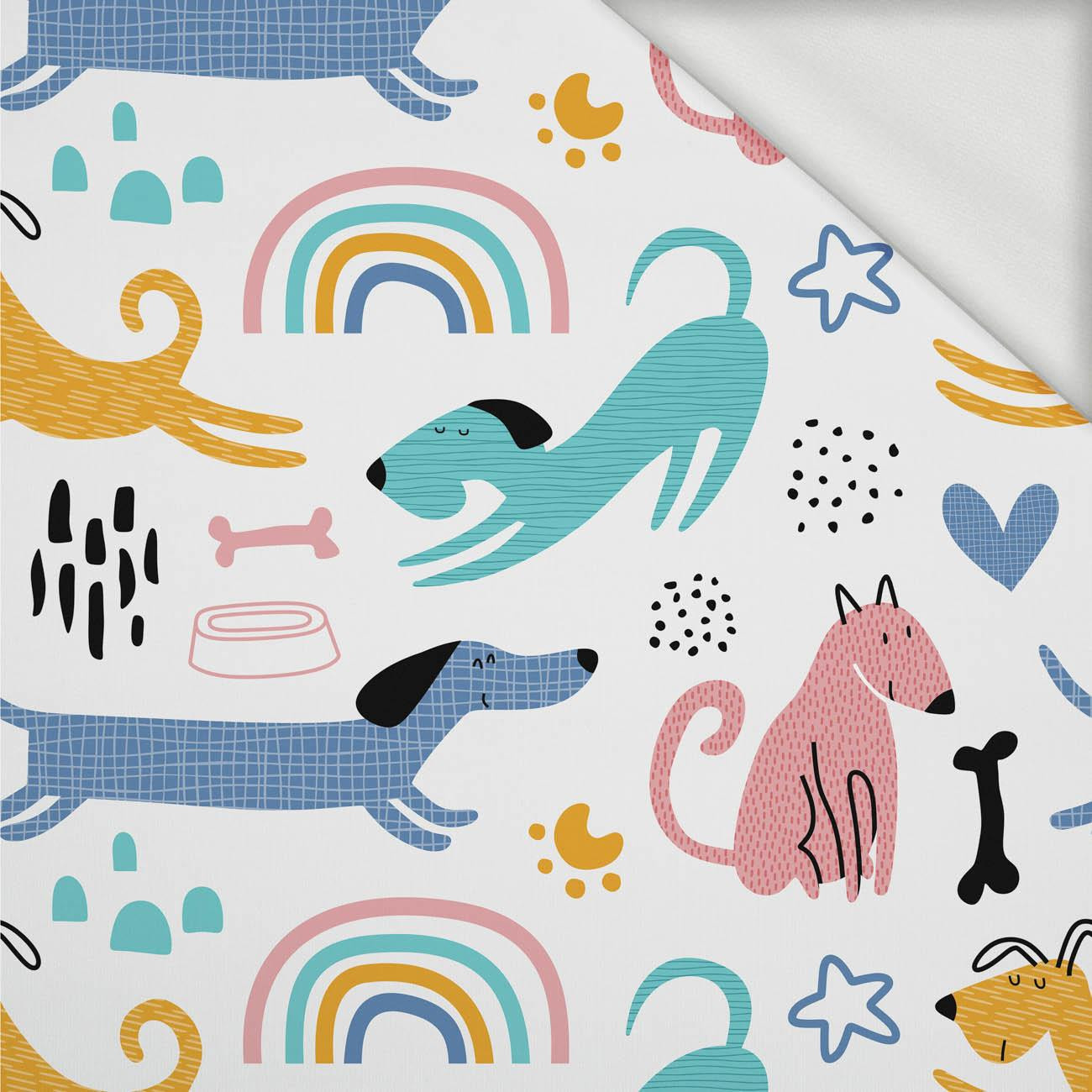 PAINTED DOGS - looped knit fabric