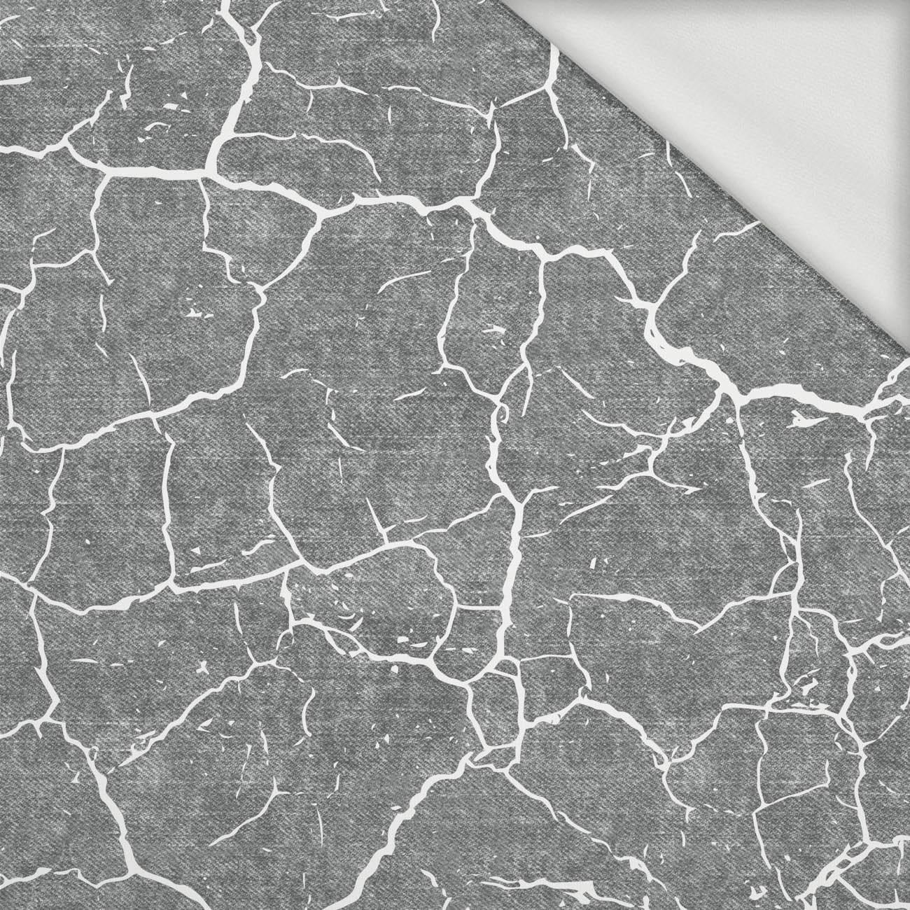 SCORCHED EARTH (white) / ACID WASH (grey) - looped knit fabric