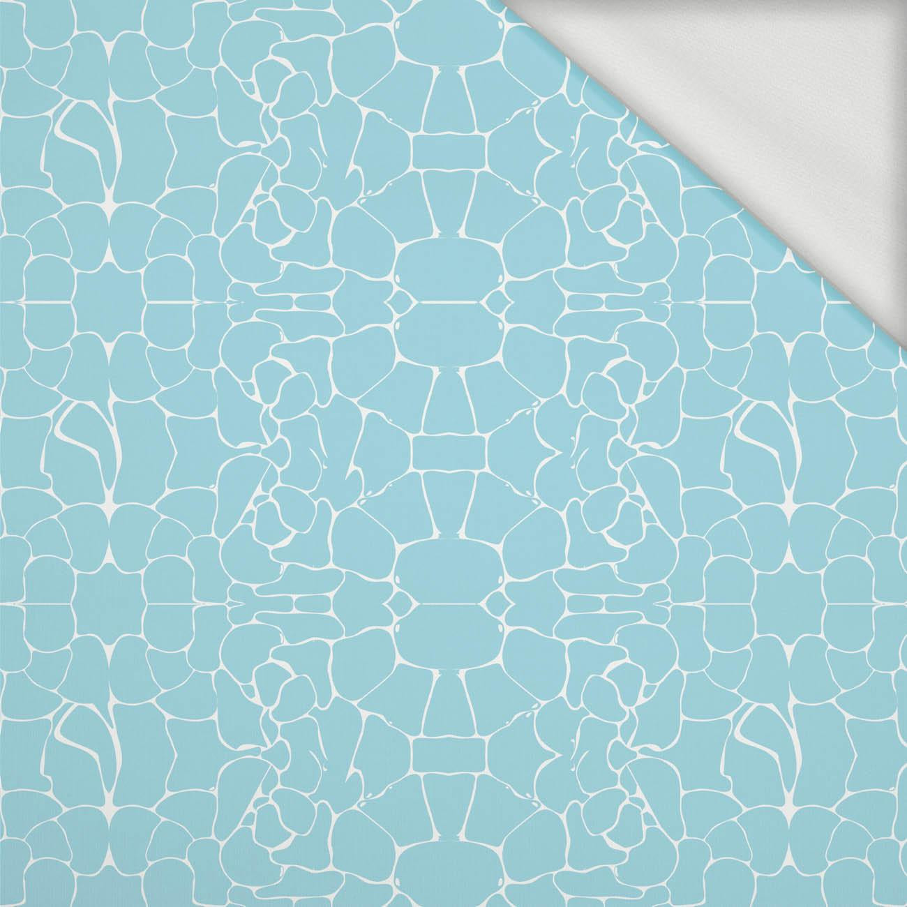 WATER WORLD (BACKGROUND) / aqua - looped knit fabric