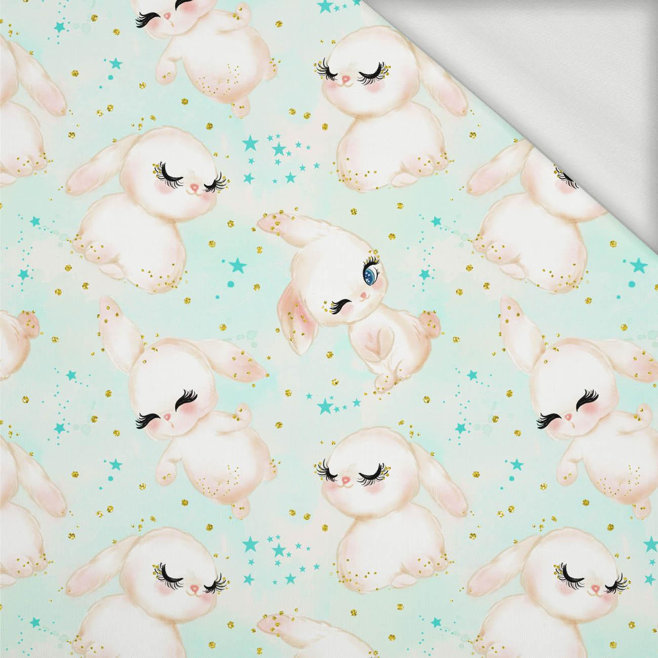 BUNNIES PAT. 5 (CUTE BUNNIES) - looped knit fabric