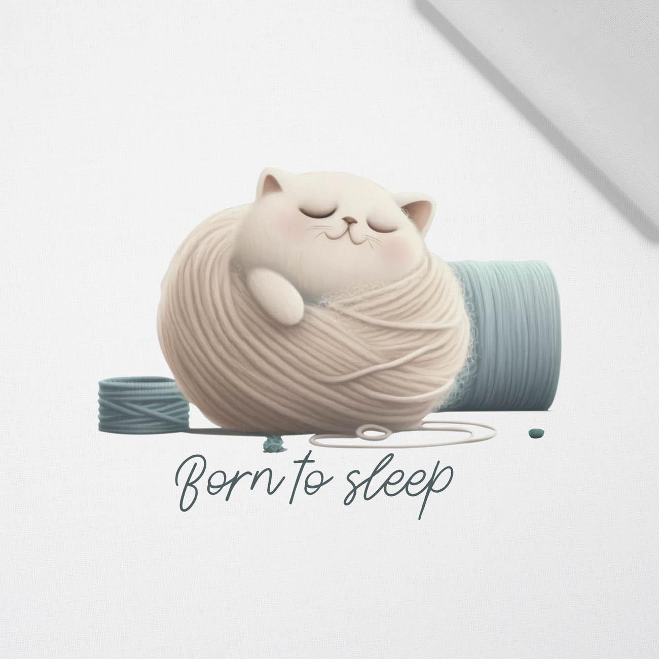 SLEEPING CAT - panel (75cm x 80cm) Cotton woven fabric