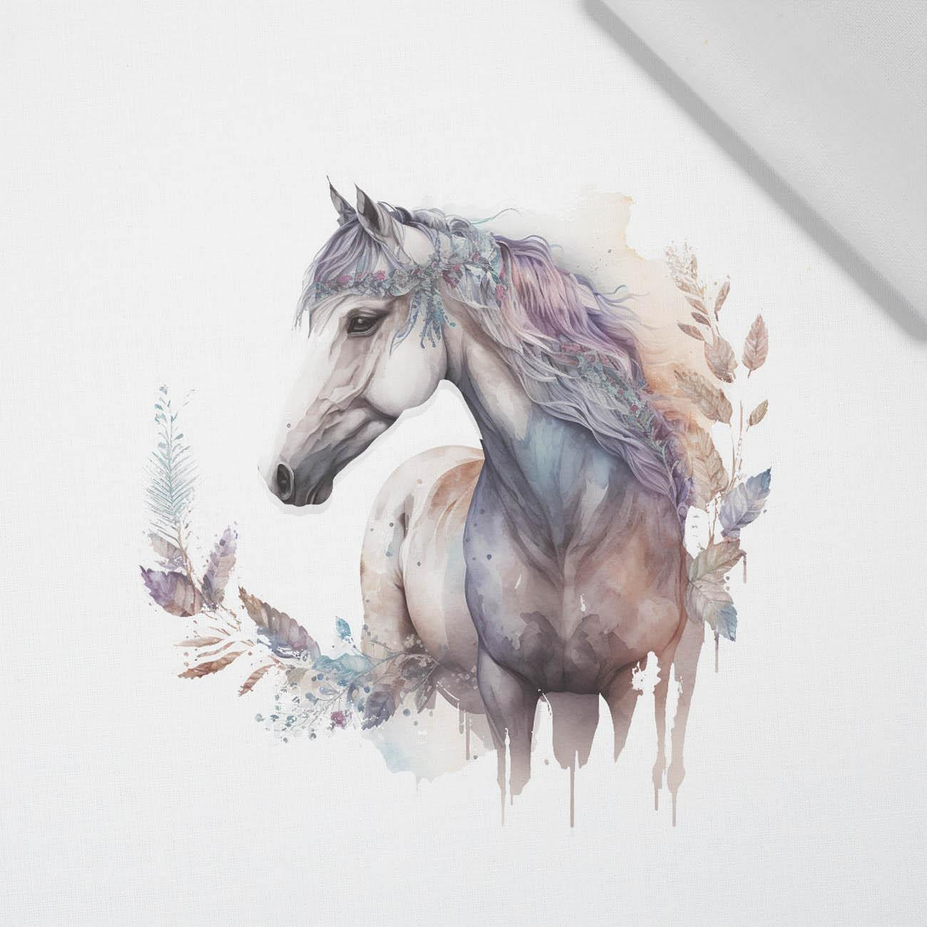 WATERCOLOR HORSE - panel (75cm x 80cm) Cotton woven fabric