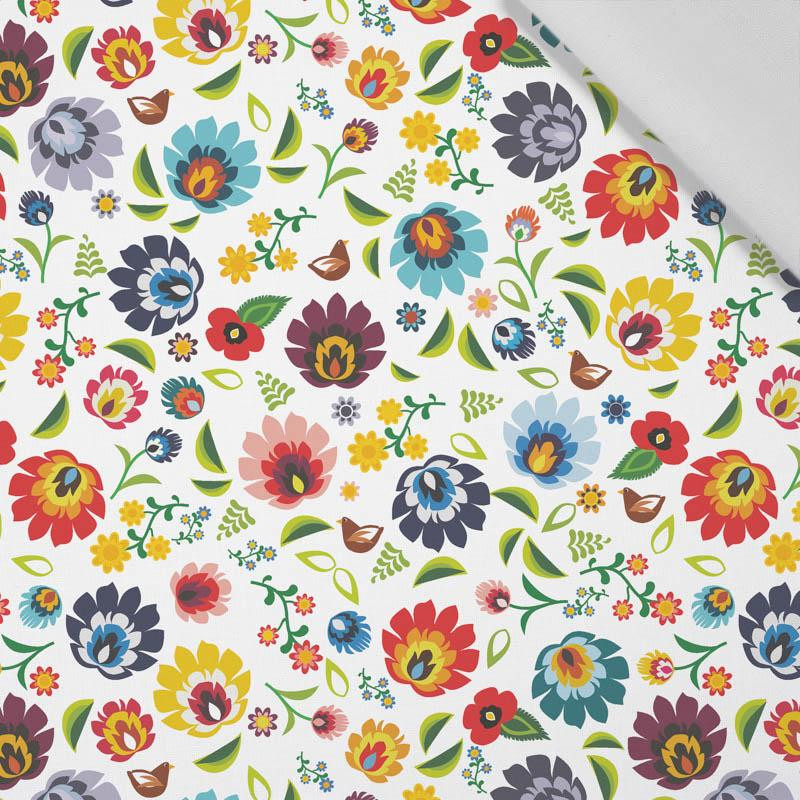 LOWICZ FOLKLORE MINI / white - Cotton woven fabric