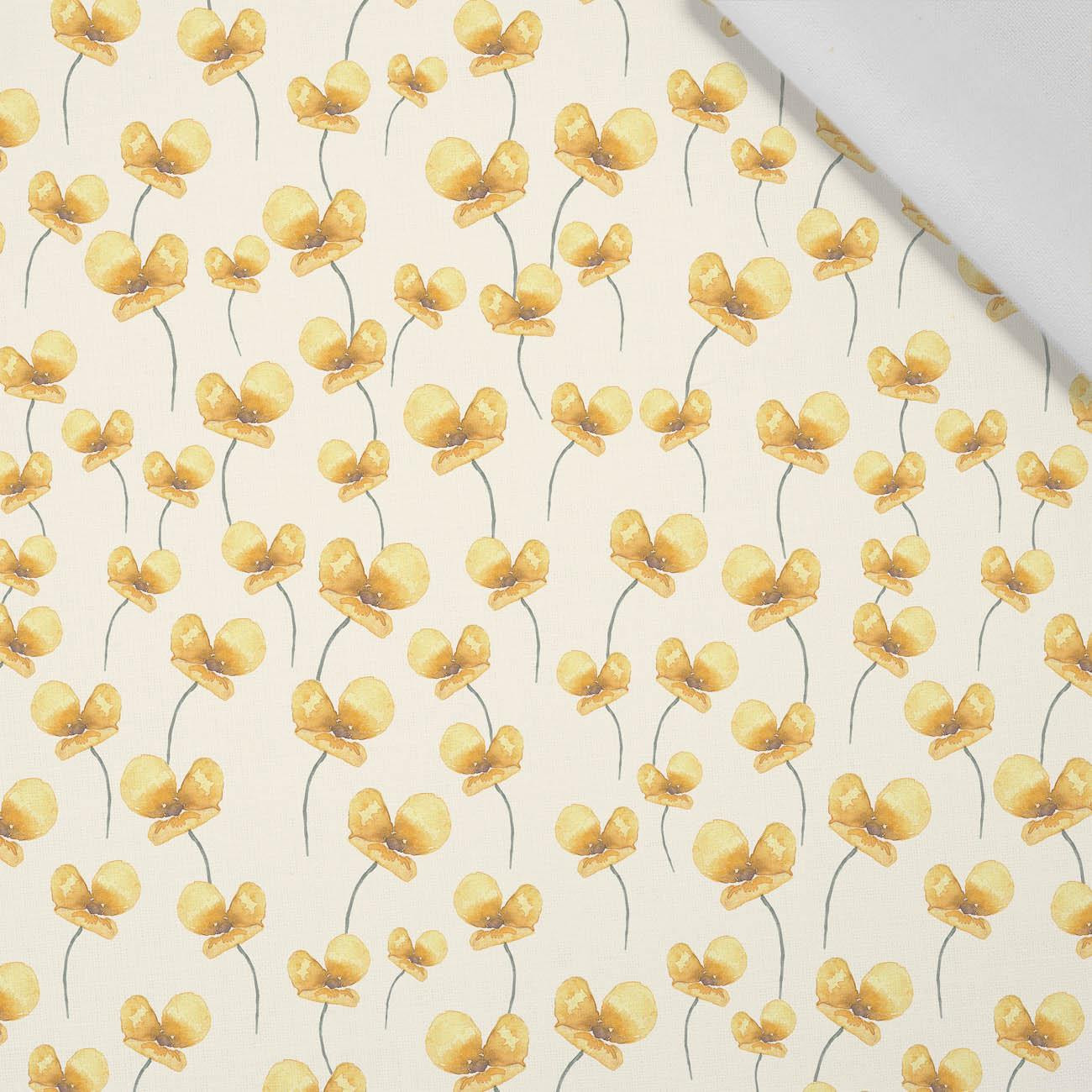 Buttercup / white - Cotton woven fabric