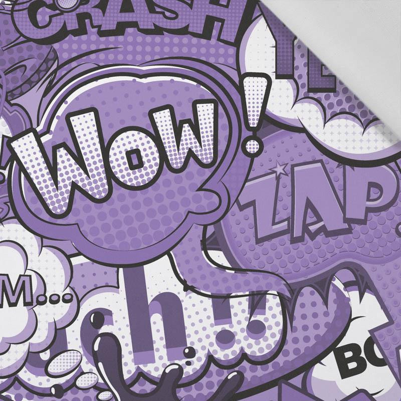 COMIC BOOK (purple) - Cotton woven fabric