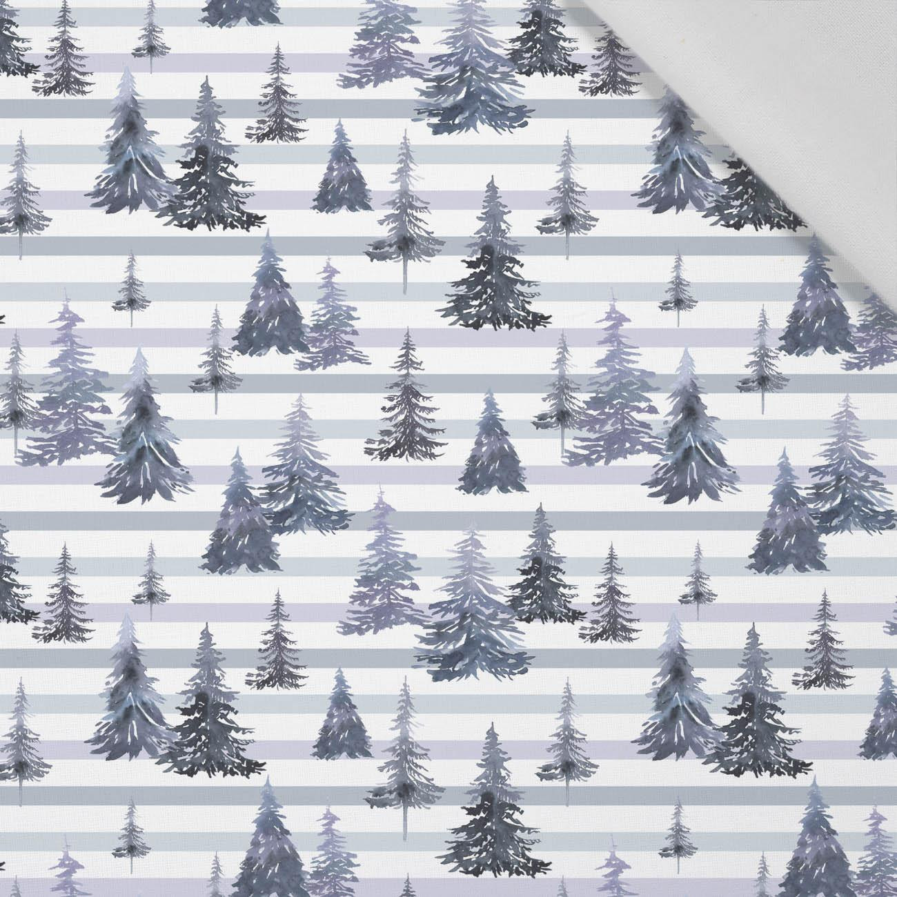 WALD M.2 /STREIFEN (GEMALTER WALD) - Cotton woven fabric