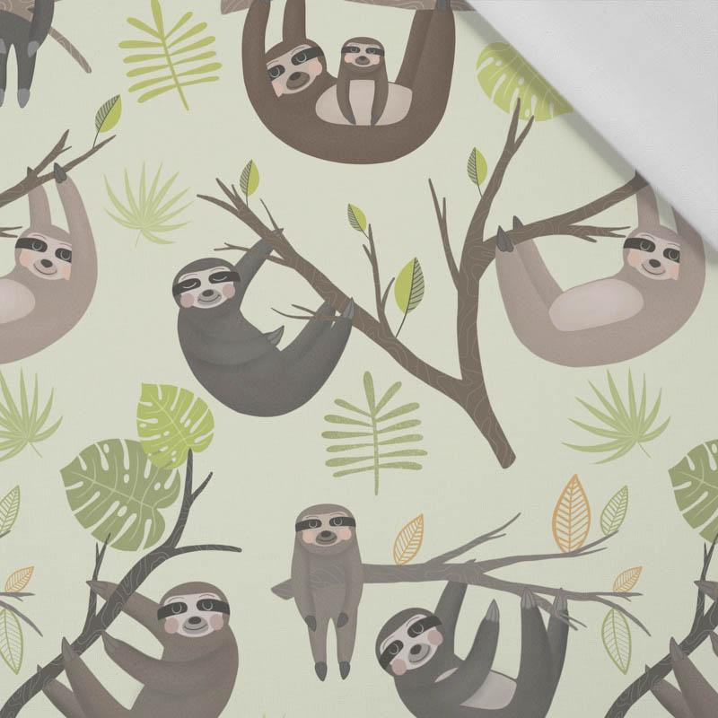 SLOTHS / mosteras (SLOTHS) / pistazie - Cotton woven fabric