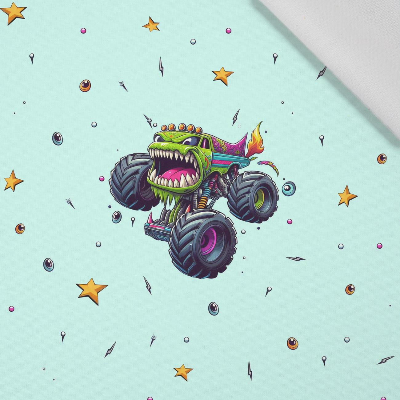 MONSTER TRUCK PAT. 3 - panel (60cm x 50cm) Cotton woven fabric