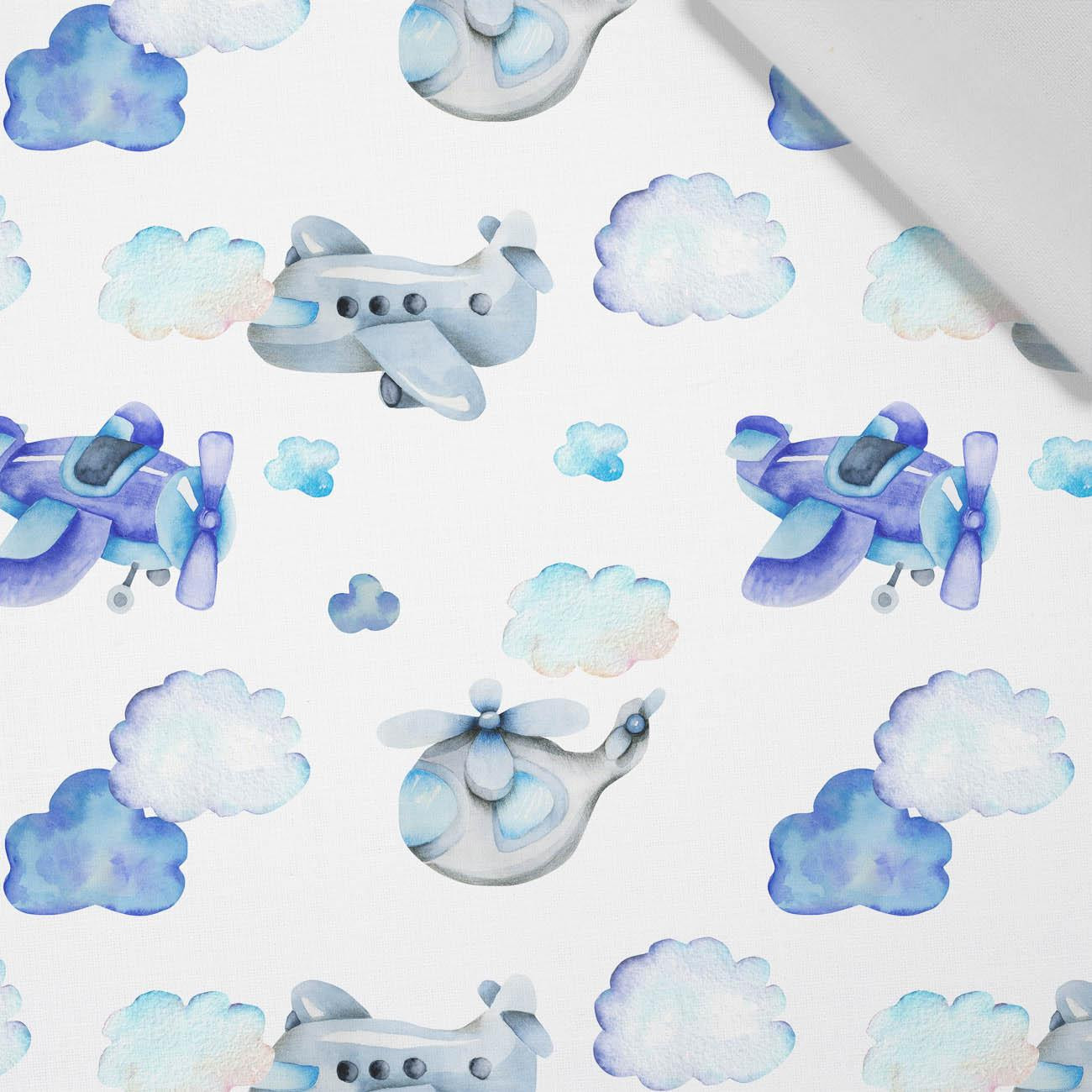 AIR TRAVEL (COLORFUL TRANSPORT) - Cotton woven fabric