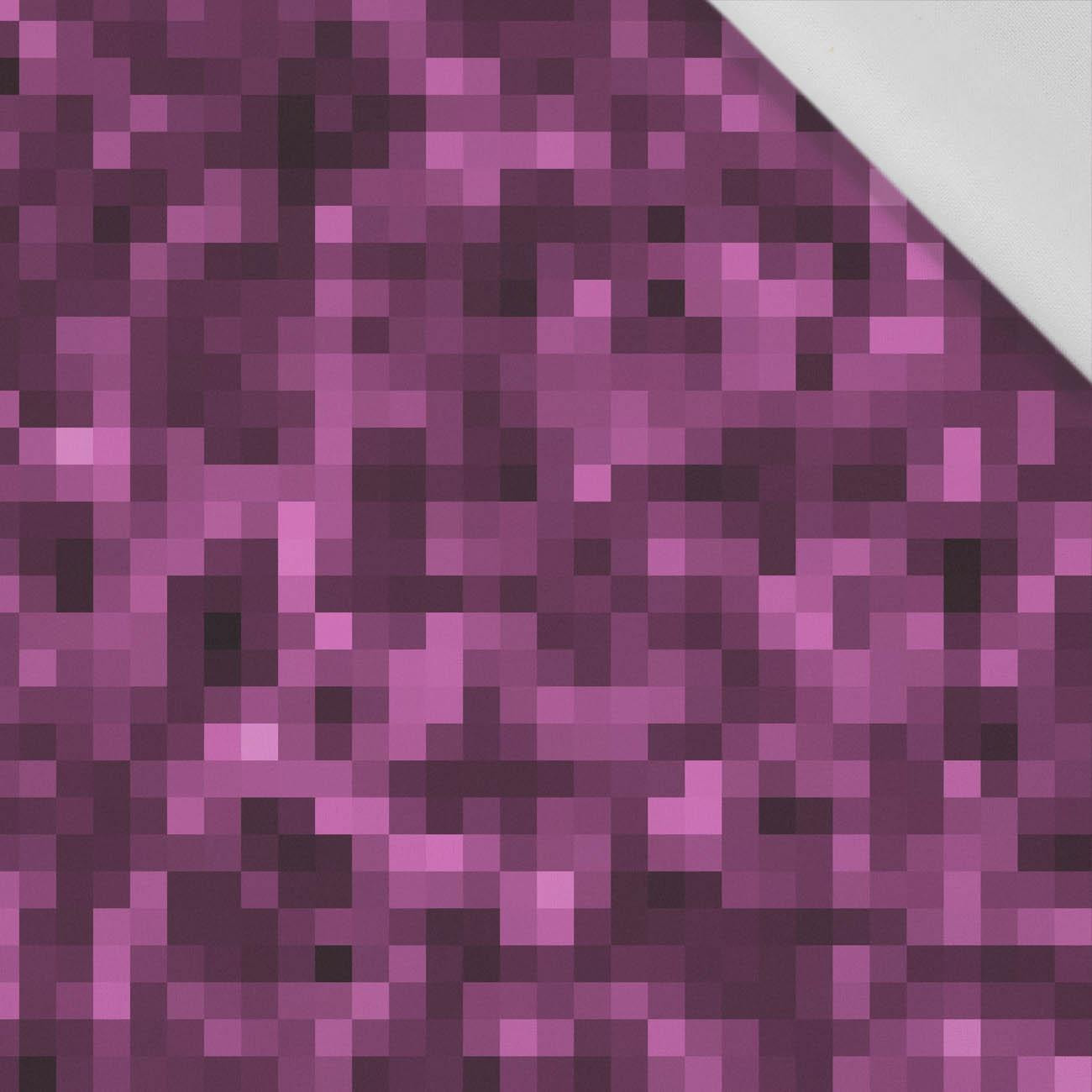 PIXELS pat. 2 / purple  - Cotton woven fabric