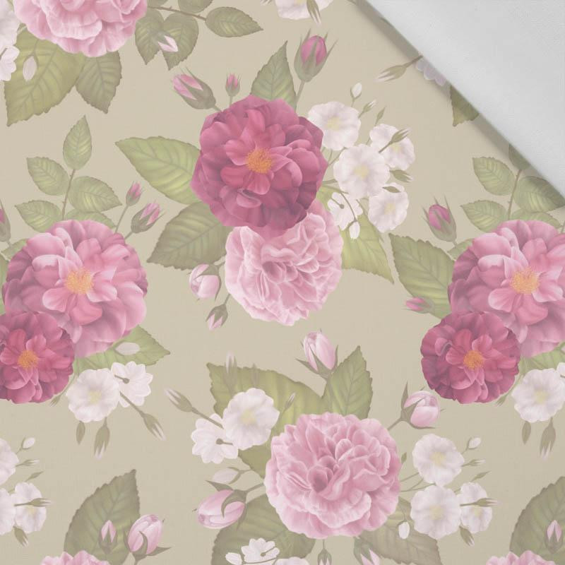 ROSE GARDEN / beige - Cotton woven fabric