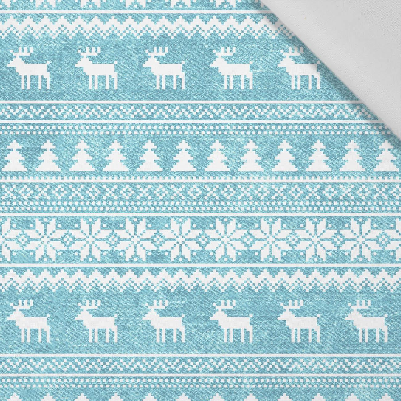 REINDEERS PAT. 2 / ACID WASH SEA BLUE - Cotton woven fabric
