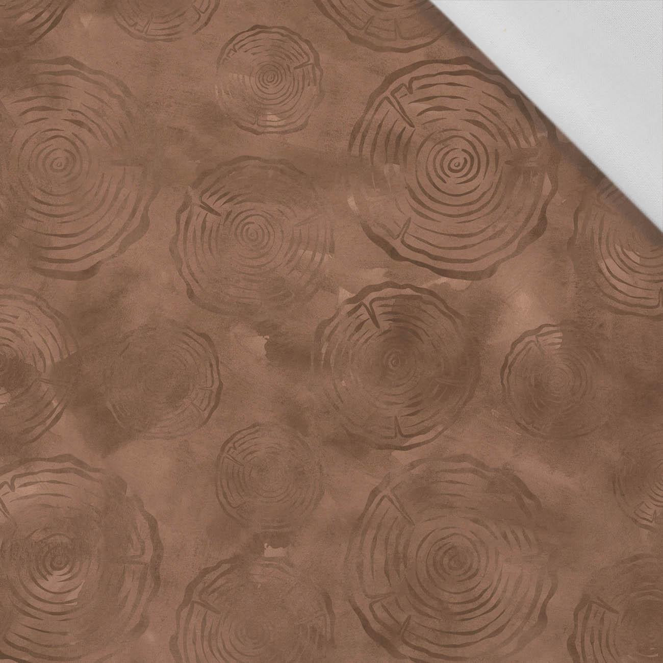 TREE RINGS / modern mint (SNOW LEOPARDS) - Cotton woven fabric