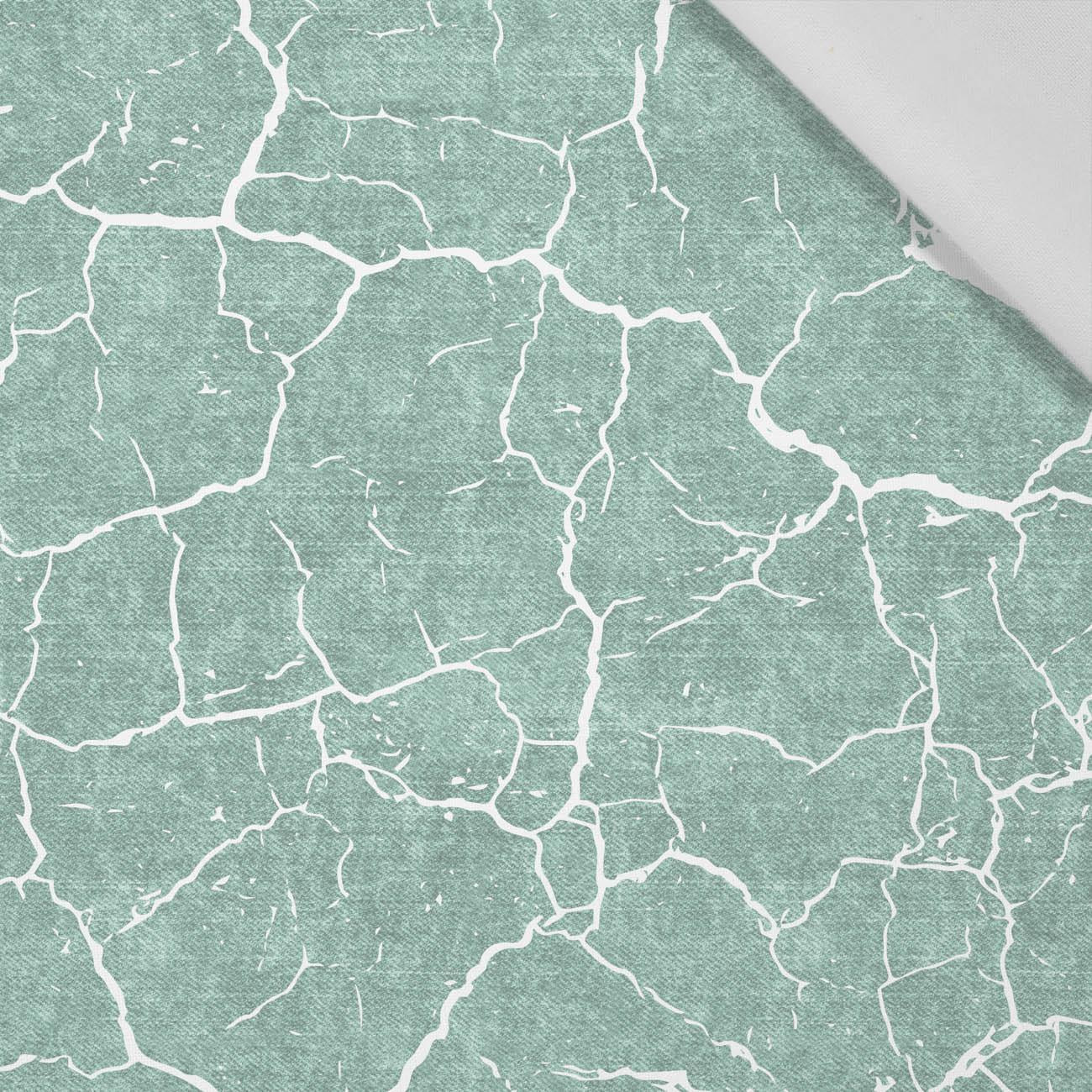 SCORCHED EARTH (white) / ACID WASH (modern mint) - Cotton woven fabric