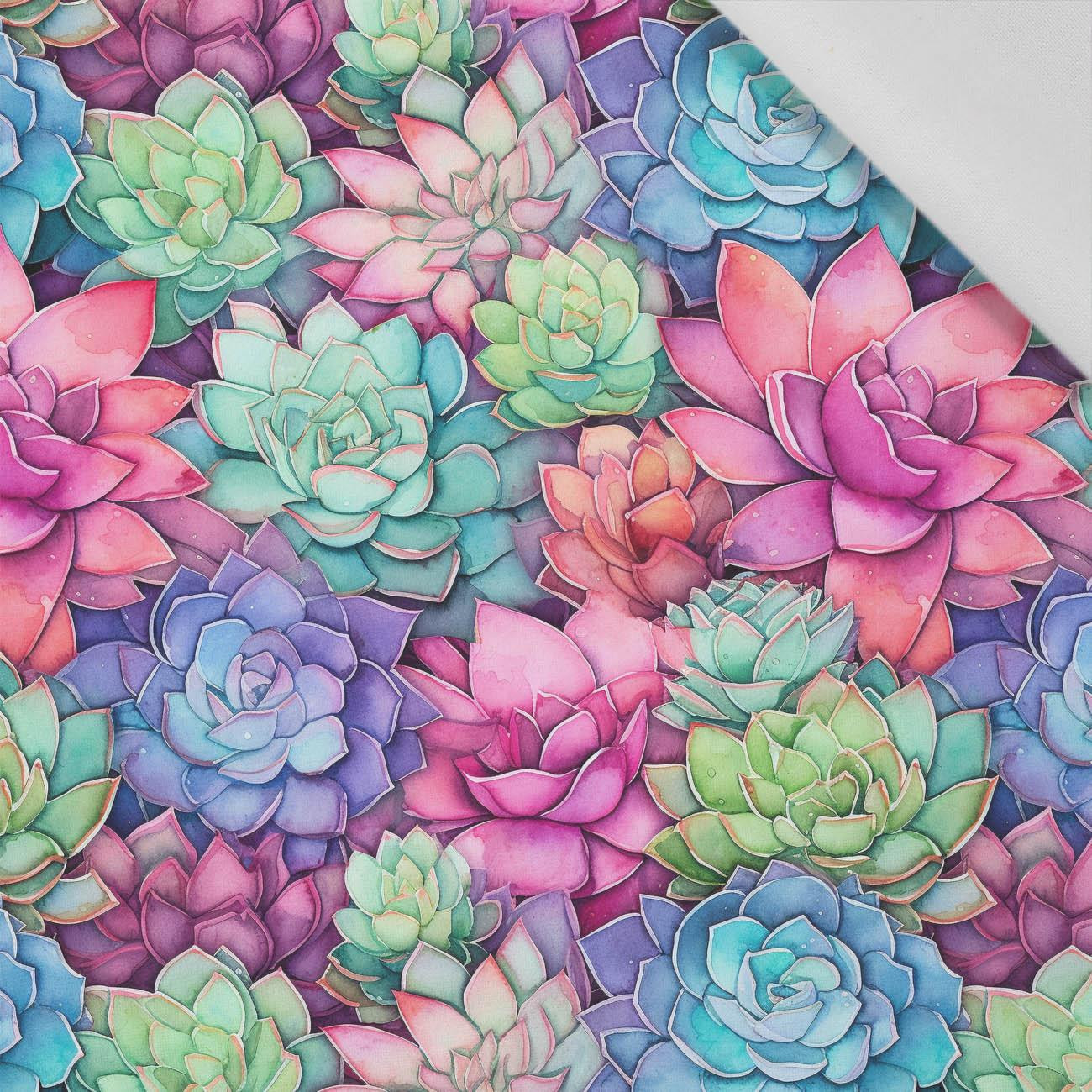 SUCCULENT PLANTS PAT. 4 - Cotton woven fabric
