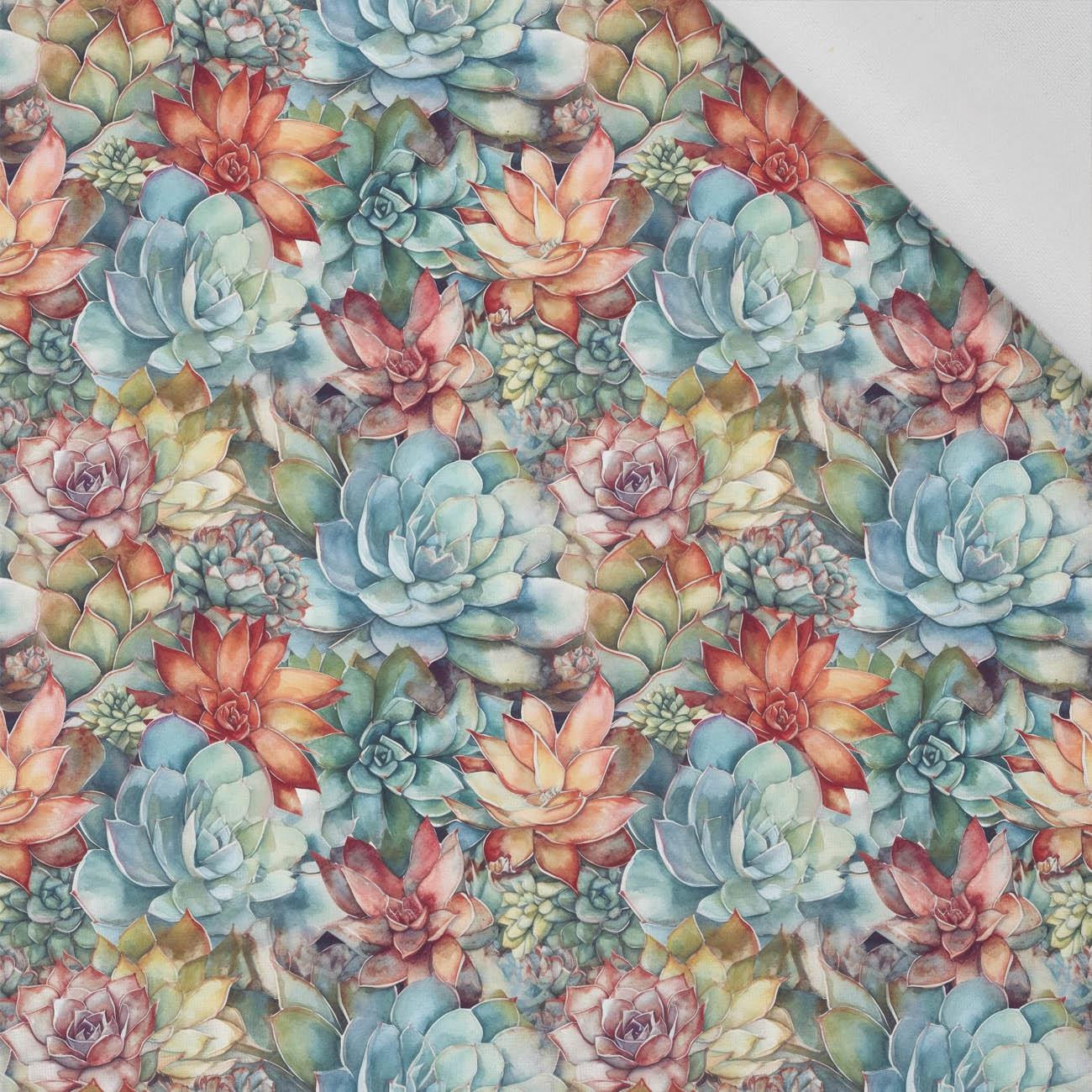 SUCCULENT PLANTS PAT. 7 - Cotton woven fabric