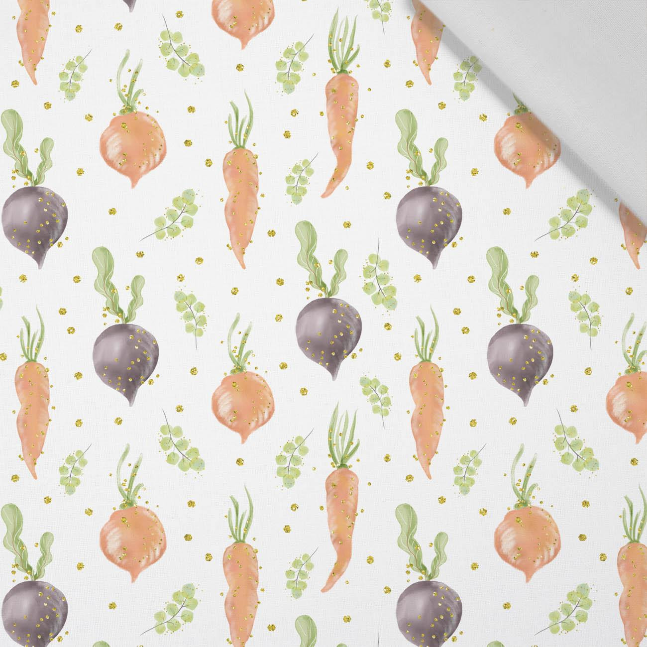 VEGETABLES (CUTE BUNNIES) - Cotton woven fabric