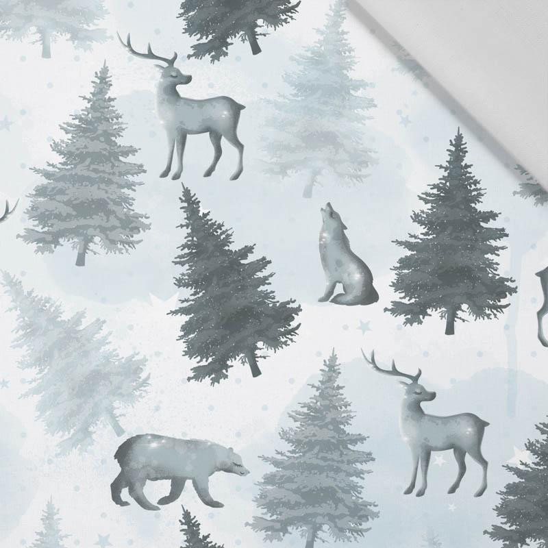 ANIMALS (WINTER IN THE MOUNTAINS) - Cotton woven fabric