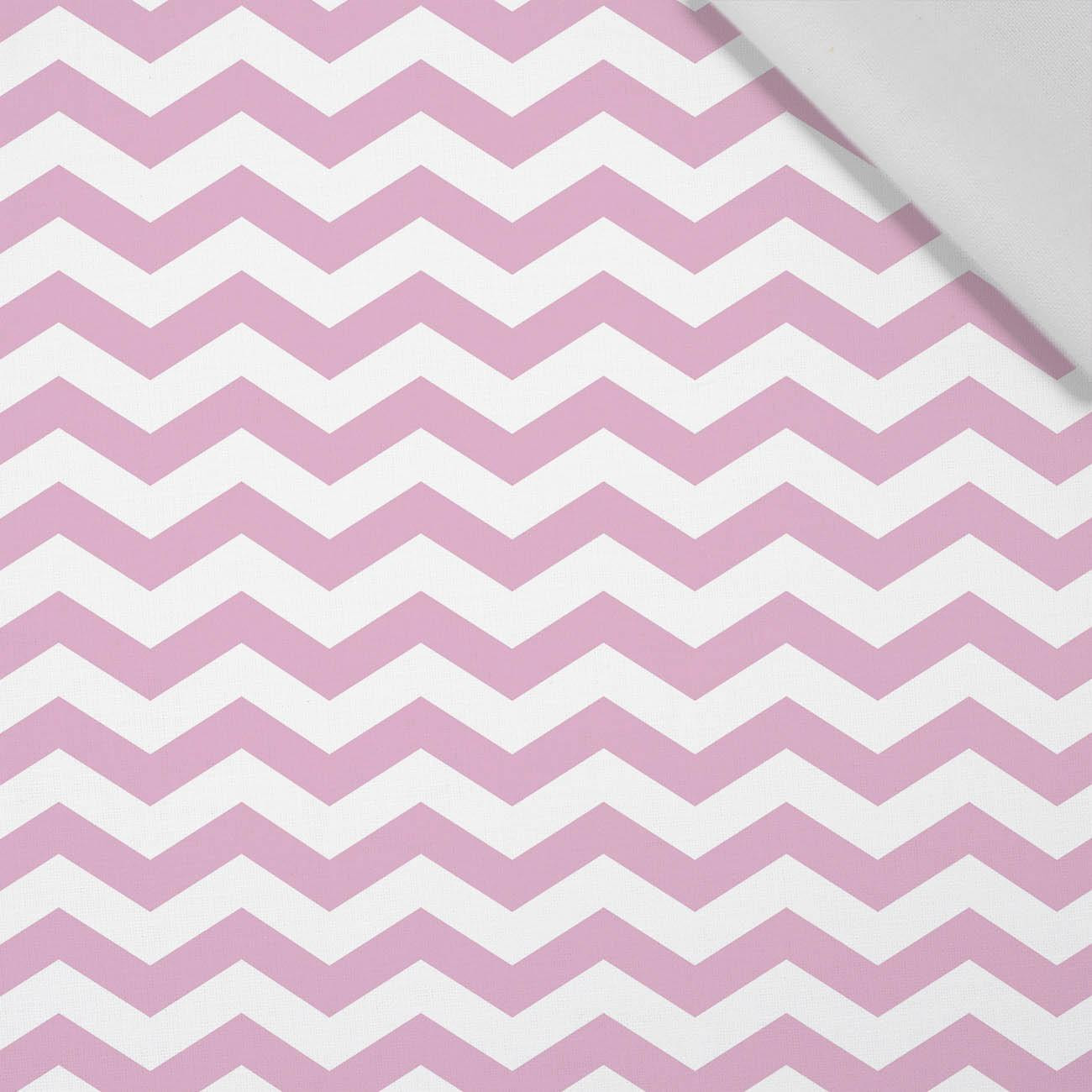 ZIGZAGS / rose quartz - Cotton woven fabric