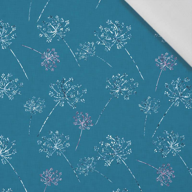 GLITTER DANDELIONS (DRAGONFLIES AND DANDELIONS) - Cotton woven fabric