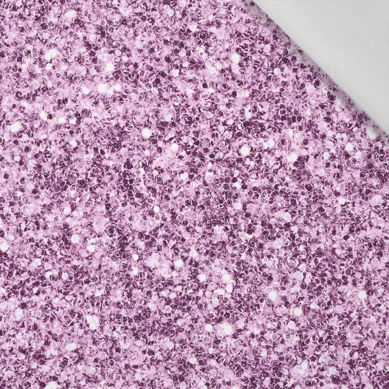 PURPLE GLITTER (DRAGONFLIES AND DANDELIONS) - Cotton woven fabric