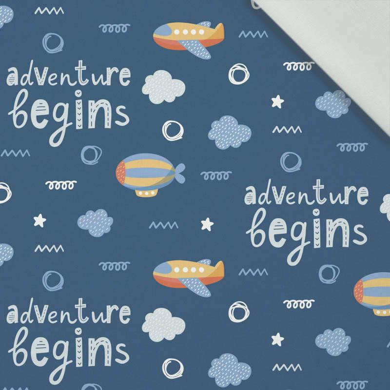 PLANES (ADVENTURE BEGINS) / dark blue (ADVENTURE BEGINS) - Cotton woven fabric