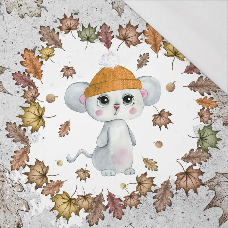 BLANKA THE AUTUMN MOUSE IN THE HAT - panel 50cm x 60cm - single jersey 