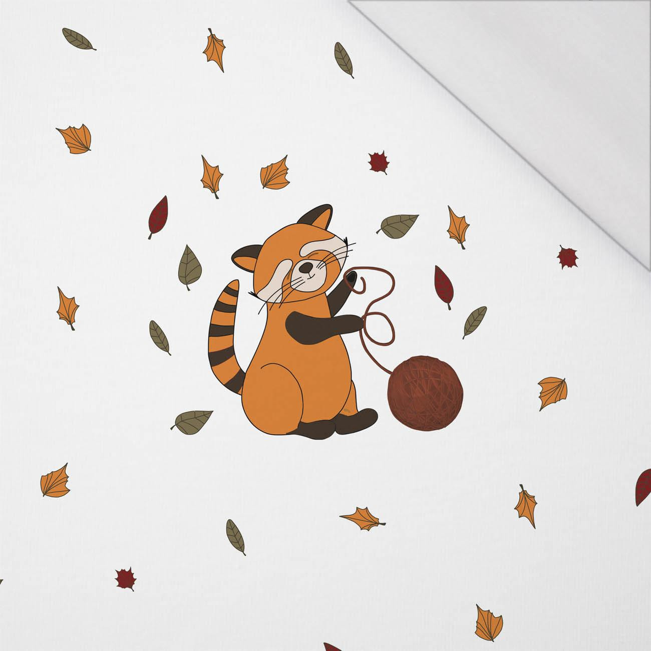 RED PANDA AND YARN (RED PANDA’S AUTUMN) - PANEL (60cm x 50cm) SINGLE JERSEY