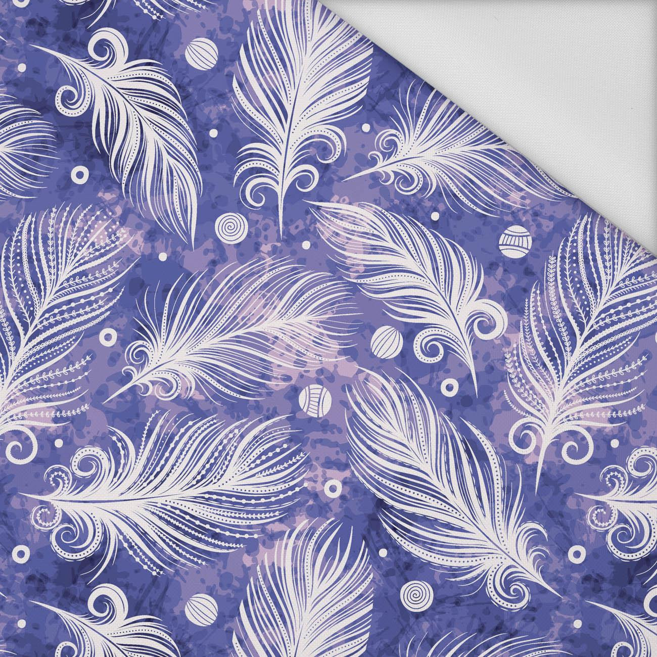 WHITE FEATHERS (Very Peri) - Waterproof woven fabric