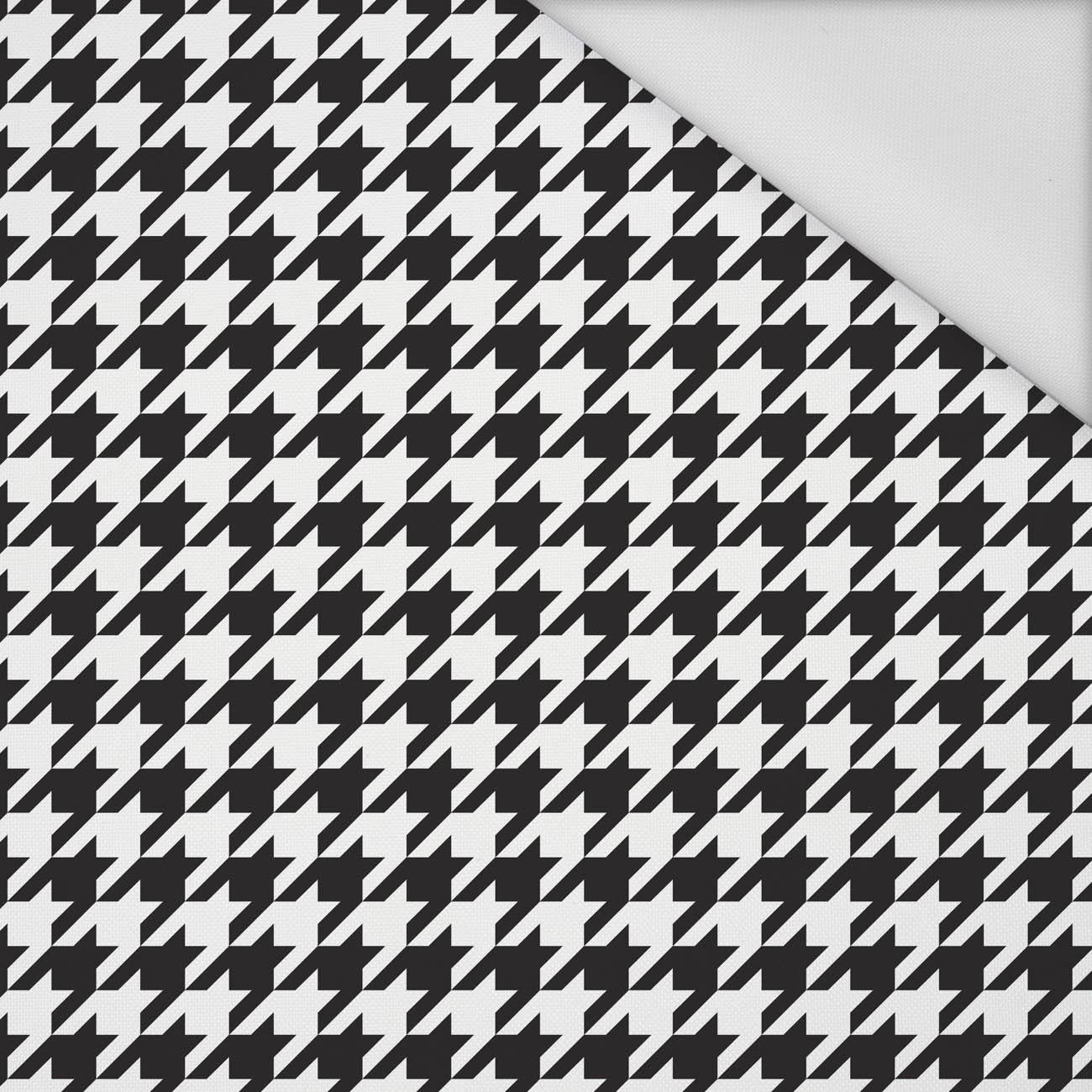 60cm BLACK HOUNDSTOOTH / WHITE - Waterproof woven fabric