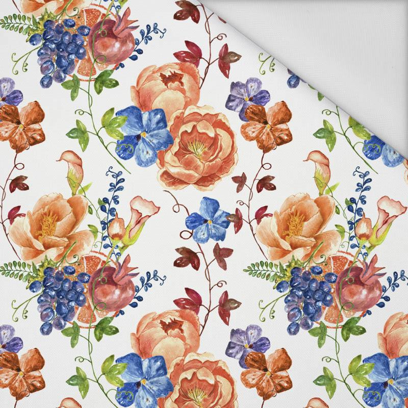 WILD ROSES AND PANSIES (BLOOMING MEADOW) - Waterproof woven fabric