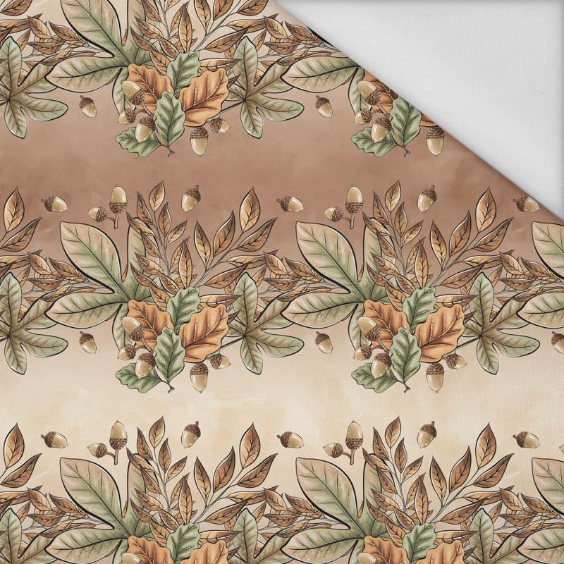 LEAVES AND ACORNS pat. 1 (AUTUMN IN THE FOREST) - Waterproof woven fabric