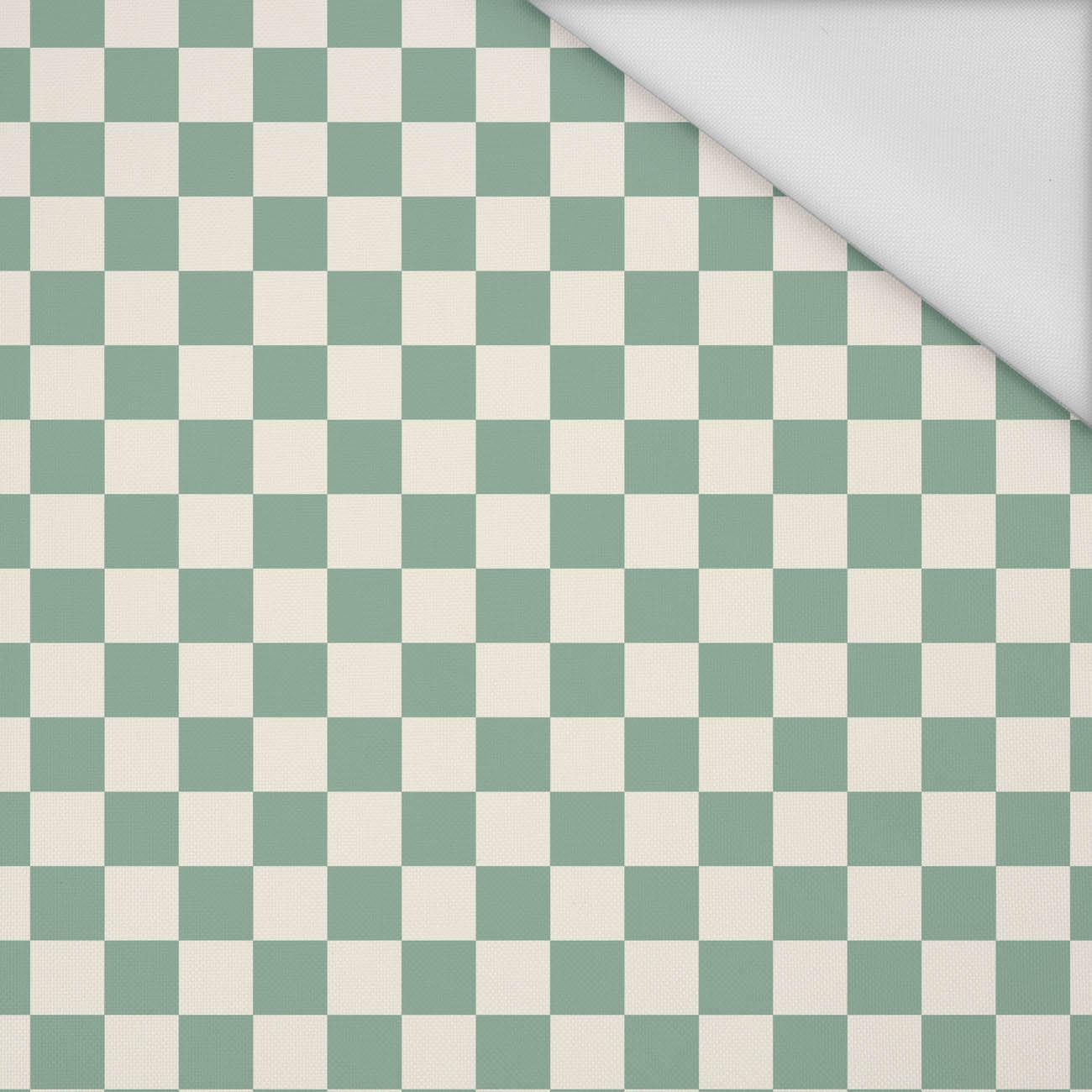 MINT CHECK - Waterproof woven fabric