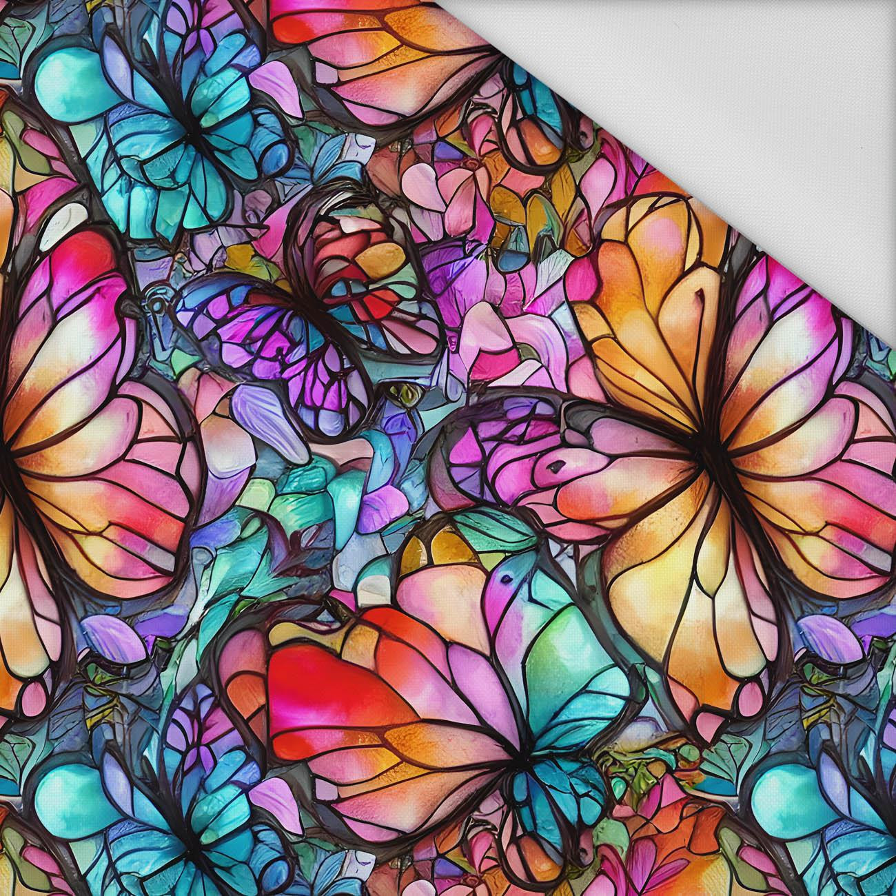 BUTTERFLIES / STAINED GLASS - Waterproof woven fabric