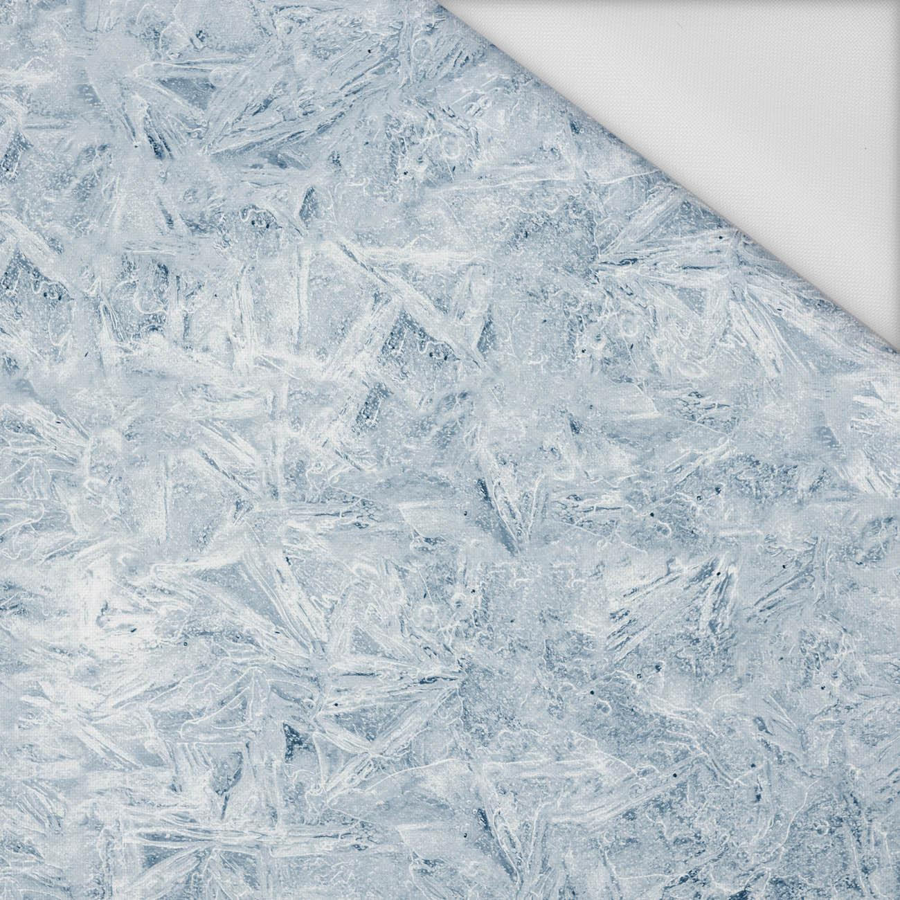 FROST pat. 2 / light blue (PAINTED ON GLASS) - Waterproof woven fabric