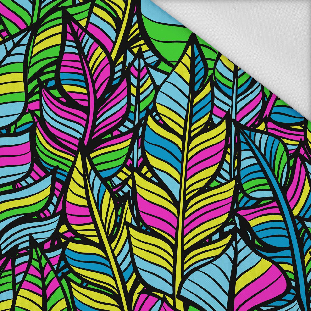 NEON LEAVES - Waterproof woven fabric