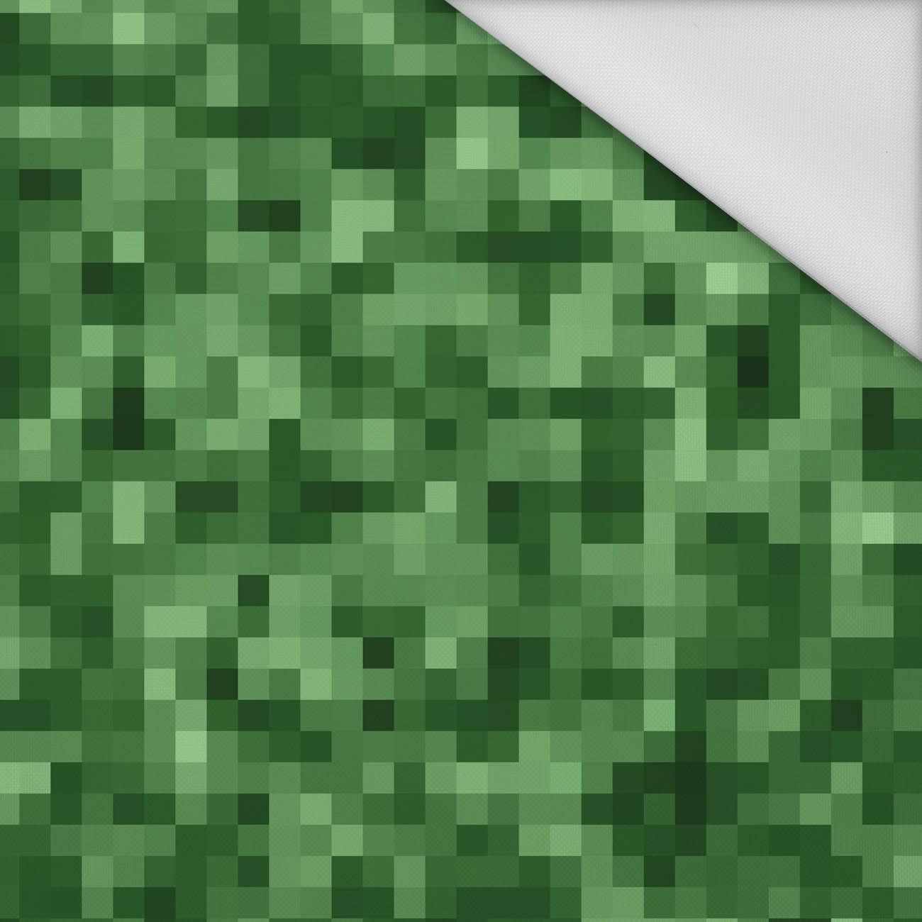 PIXELS pat. 2 / olive - Waterproof woven fabric