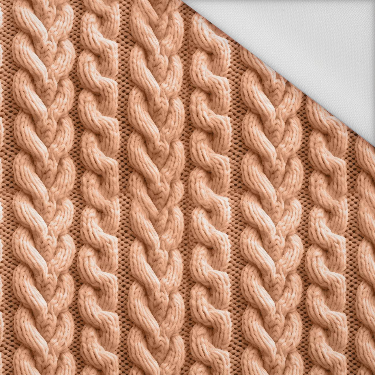IMITATION SWEATER PAT. 4 / peach fuzz  - Waterproof woven fabric