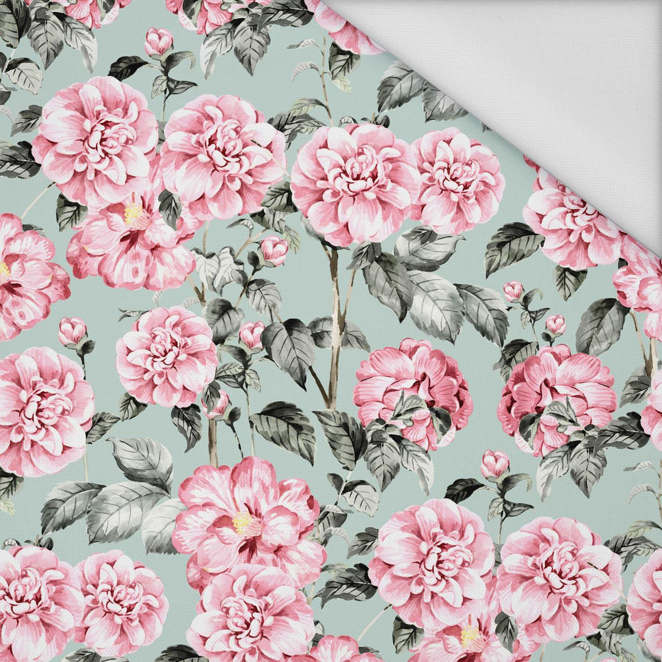 PINK PEONIES pat. 1 - Waterproof woven fabric